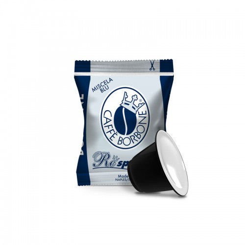 100 Capsule Caffè Borbone Respresso Blu Compatibili Nespresso