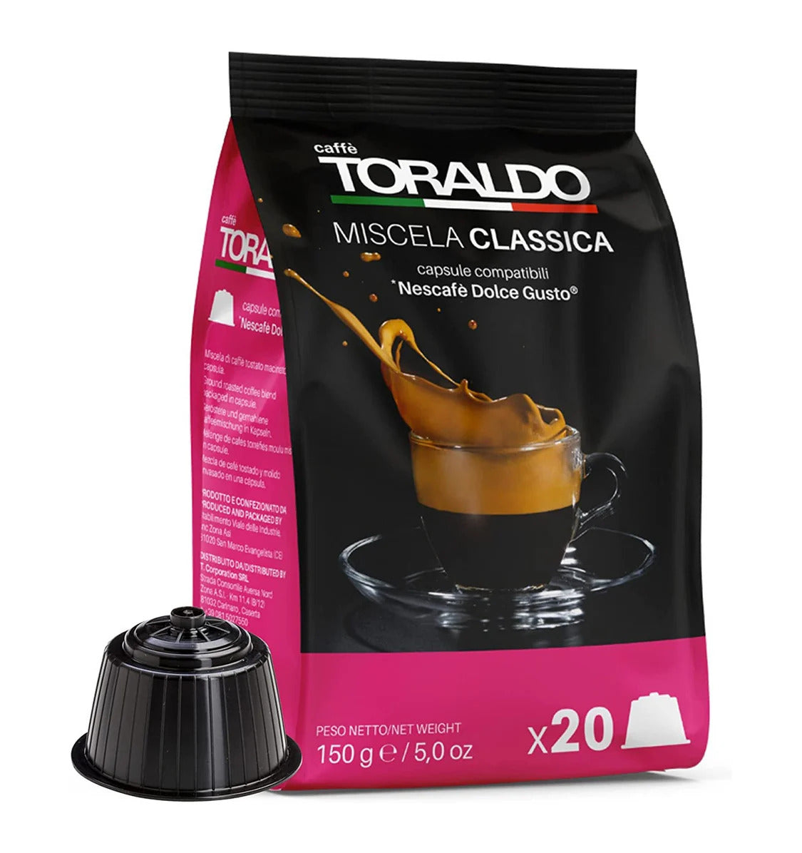 100 Capsule Caffè Toraldo Compatibili Nescafè®* Dolce Gusto® Miscela Classica