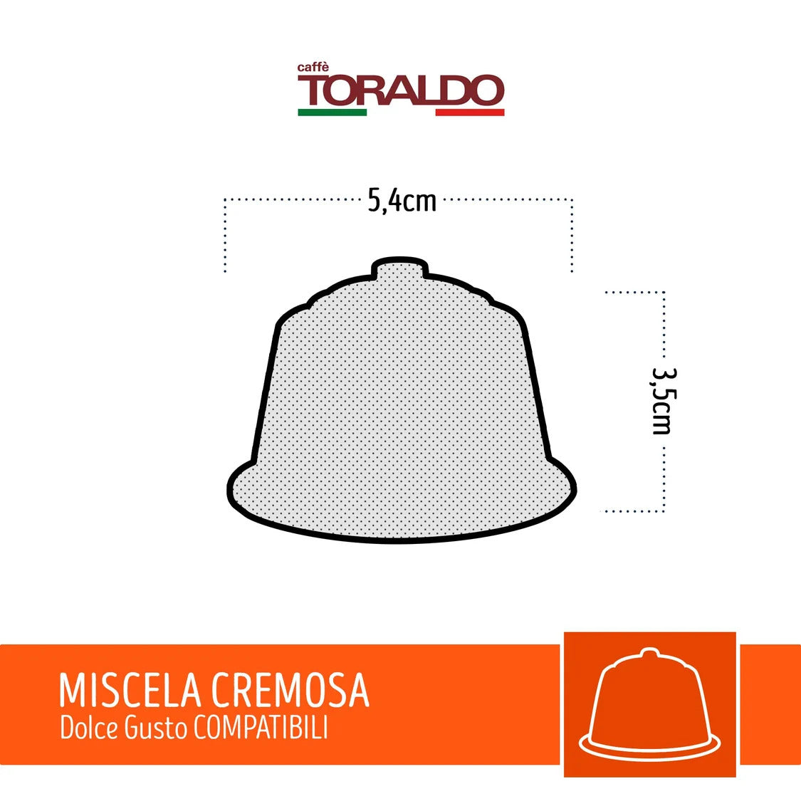 100 Capsule Caffè Toraldo Compatibili Nescafè®* Dolce Gusto® Miscela Cremosa