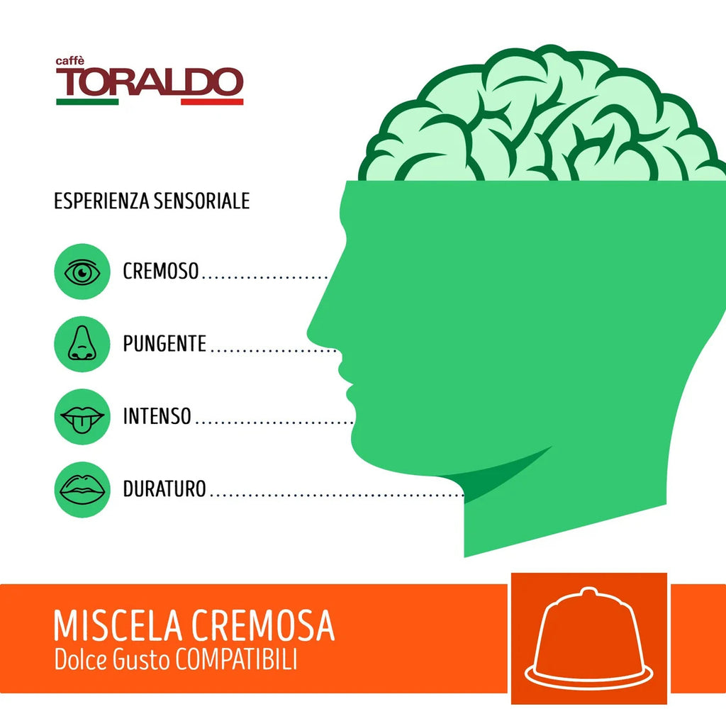 100 Capsule Caffè Toraldo Compatibili Nescafè®* Dolce Gusto® Miscela Cremosa