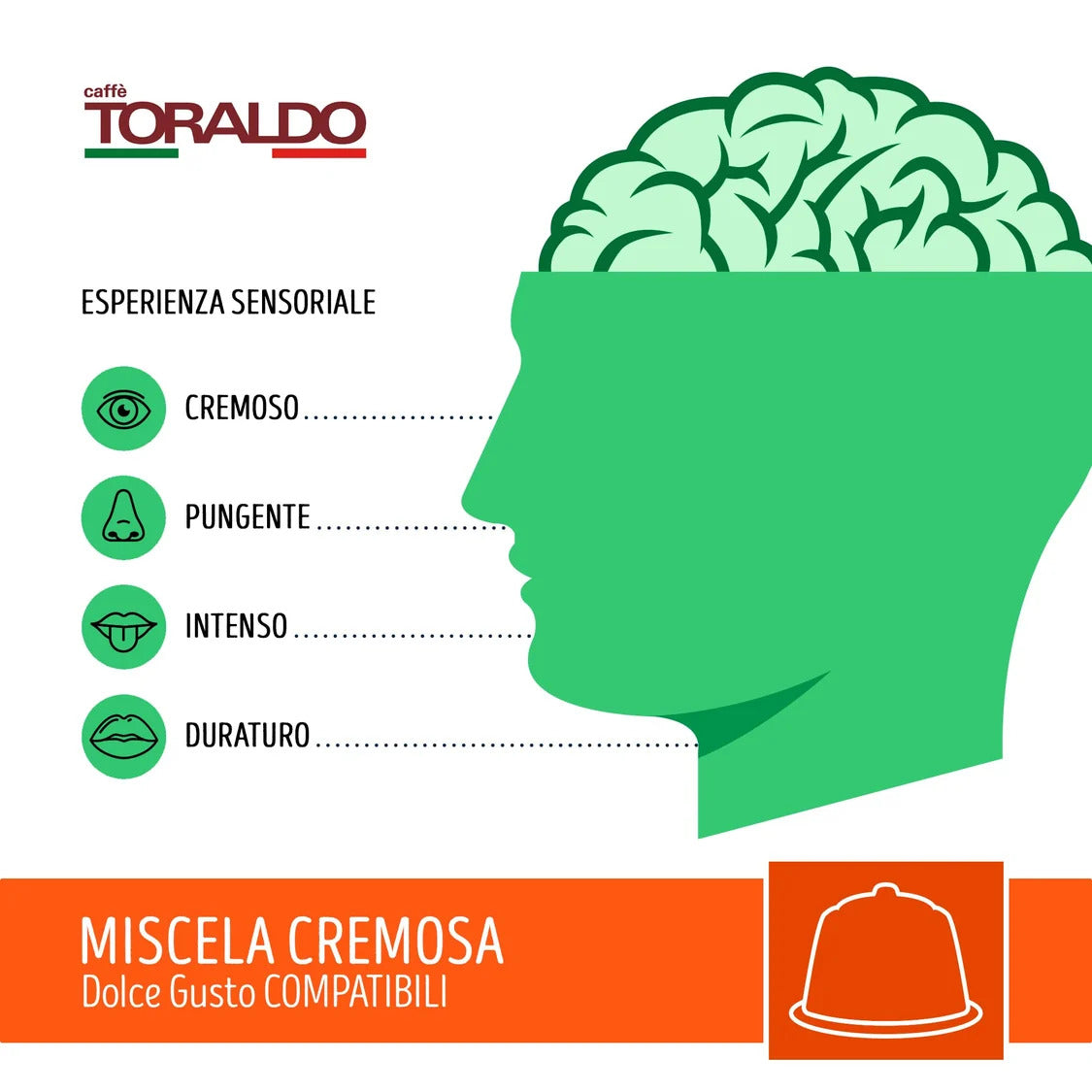 100 Capsule Caffè Toraldo Compatibili Nescafè®* Dolce Gusto® Miscela Cremosa