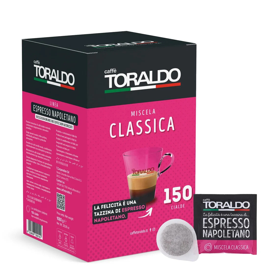 150 cialde ese 44mm Caffè Toraldo Classica