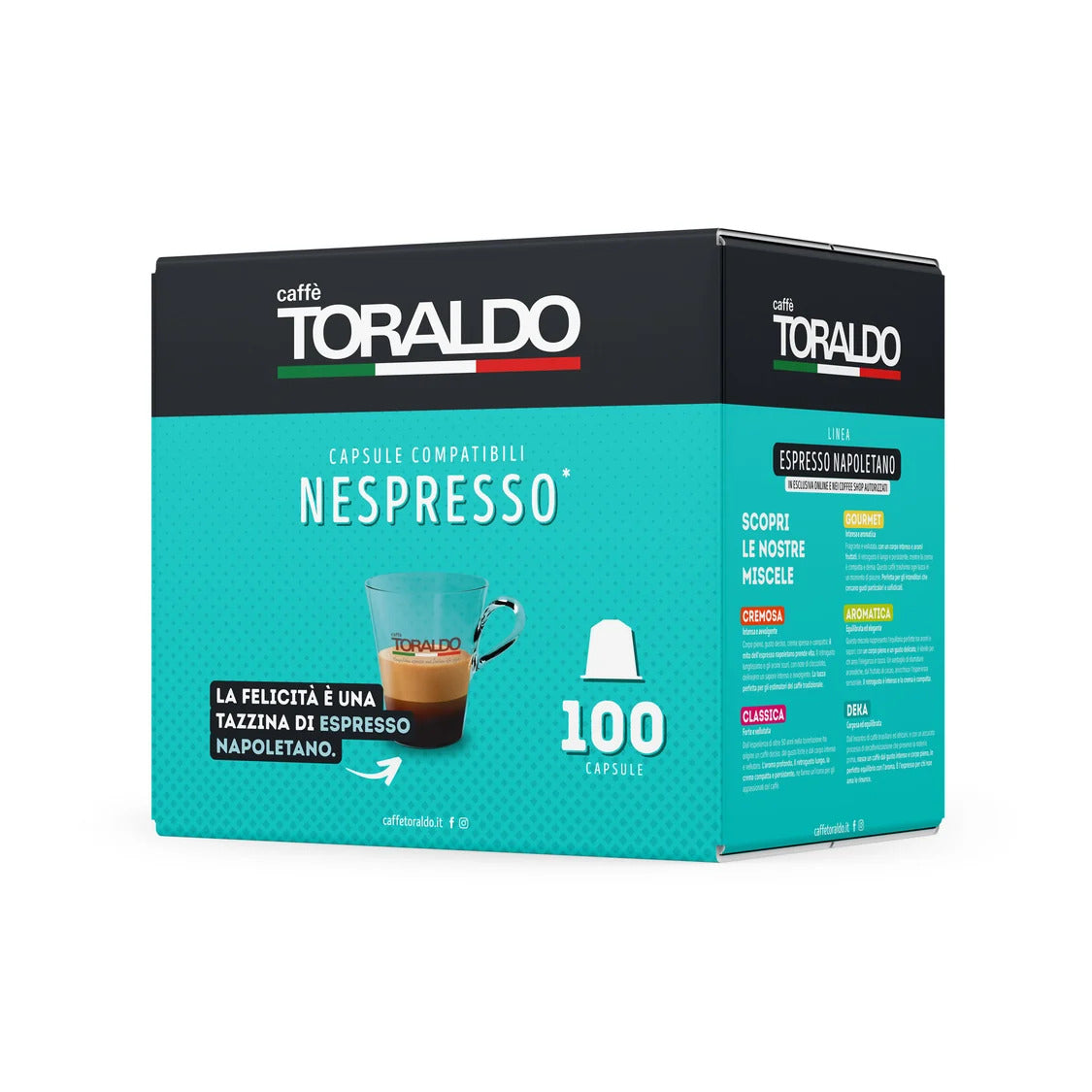 100 Capsule Caffè Toraldo Cremosa compatibili Nespresso